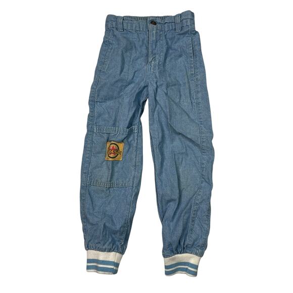 Little Levi’s VTG 80s Cargo Jogger Jeans Elastic Waist Light Wash Boys 6 Slim - Picture 1 of 7